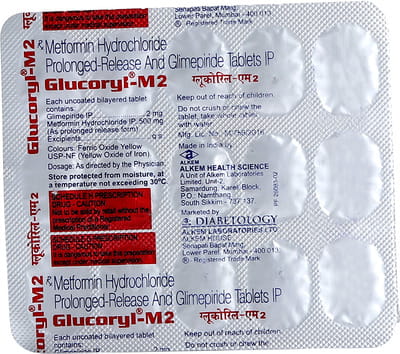 Glucoryl M 2mg Strip Of 15 Tablets