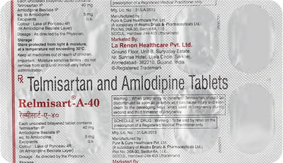 Relmisart A 40mg Strip Of 10 Tablets