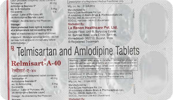 Relmisart A 40Mg Strip Of 10 Tablets