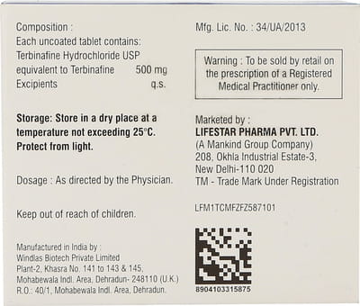 Terbinaforce 500mg Strip Of 7 Tablets