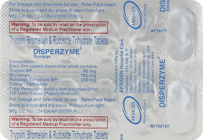 Disperzyme Strip Of 10 Tablets