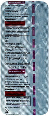 Olmesmart 20mg Strip Of 10 Tablets