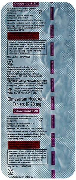 Olmesmart 20mg Strip Of 10 Tablets