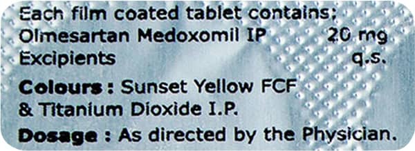 Olmesmart 20mg Strip Of 10 Tablets