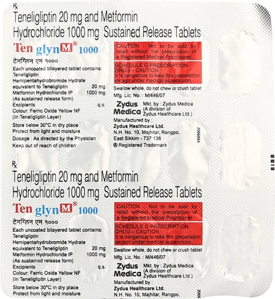 Tenglyn M 1000mg Strip Of 15 Tablets