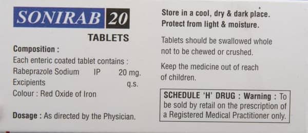 Sonirab 20mg Strip Of 10 Tablets