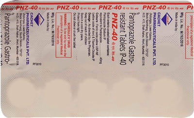 Pnz 40mg Strip Of 15 Tablets