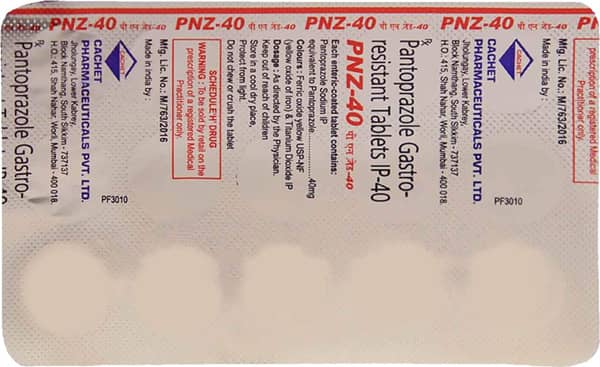 Pnz 40mg Strip Of 15 Tablets