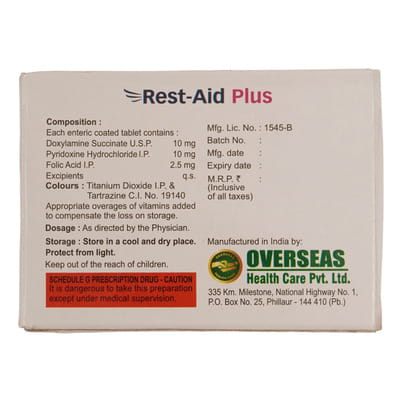 Rest Aid Plus Strip Of 30 Tablets