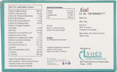 Ashg Gold Strip Of 10 Tablets
