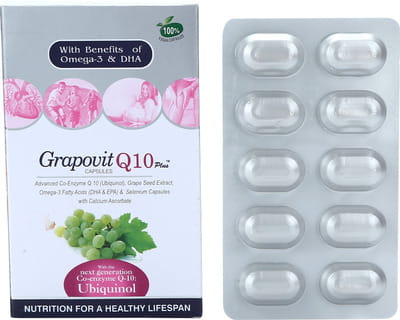 Grapovit Q 10 Plus Strip Of 10 Capsules