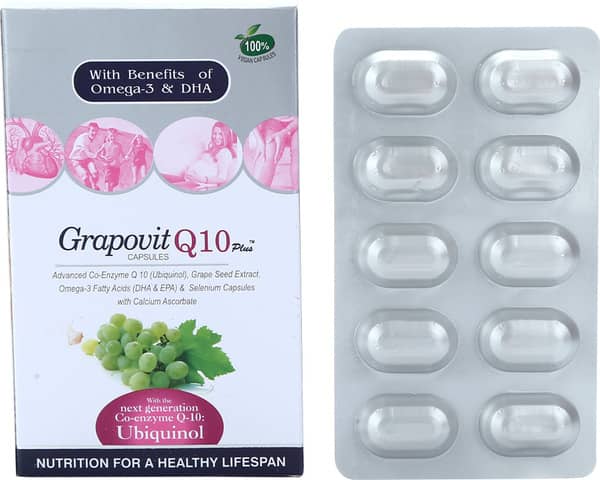 Grapovit Q 10 Plus Strip Of 10 Capsules