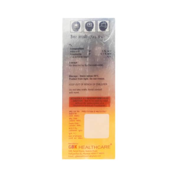 Hairage F 5% Solution 60Ml