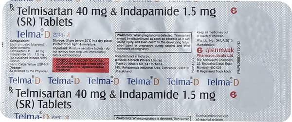 Telma D 40/1.5mg Strip Of 10 Tablets