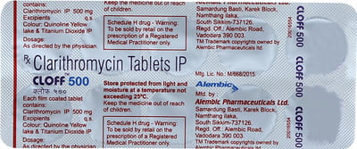 Cloff 500mg Strip Of 10 Tablets