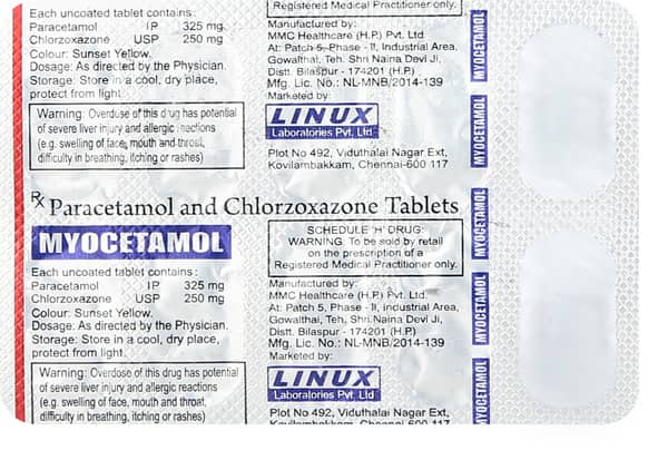 Myocetamol Strip Of 10 Tablets