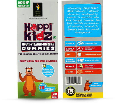 Happi Kidz Strawberry And Orange Flavour Gummies 30'S