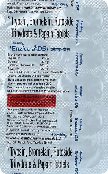 Enzictra Ds Strip Of 10 Tablets