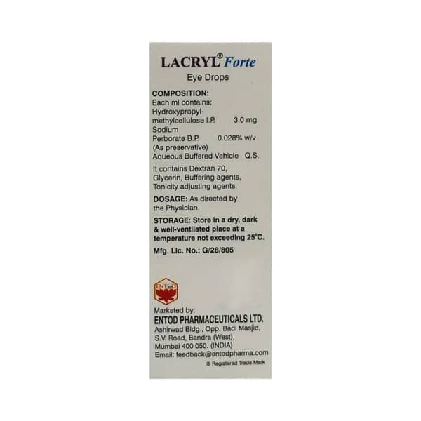 Lacryl Forte Bottle Of 10ml Eye Drops