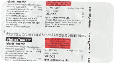 Vinicor Am 25/5mg Strip Of 10 Tablets
