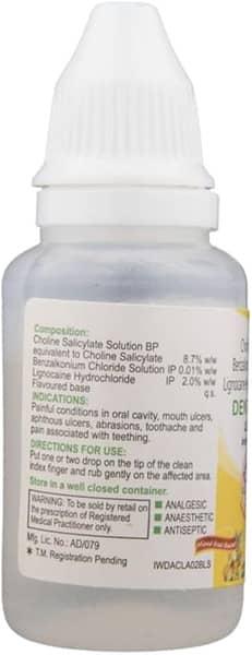 Dentogel Mixed Fruit Flavour Bottle Of 20gm Liquid