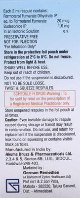 Formonide 1mg 2ml Packet Of 7 Respules