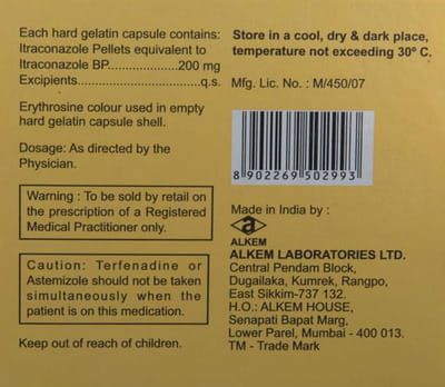 Fungikem 200 Strip Of 4 Capsules