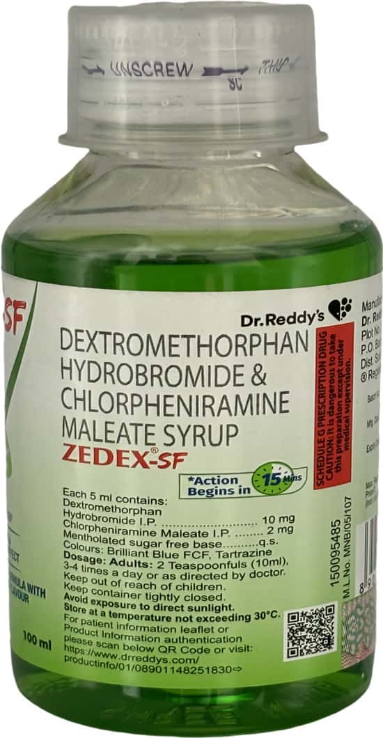 Zedex Cough Syrup | Mix Fruit Flavour: Uses, Side Effects, Price