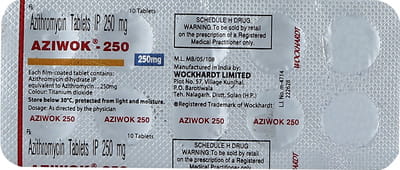 Aziwok 250mg Strip Of 10 Tablets