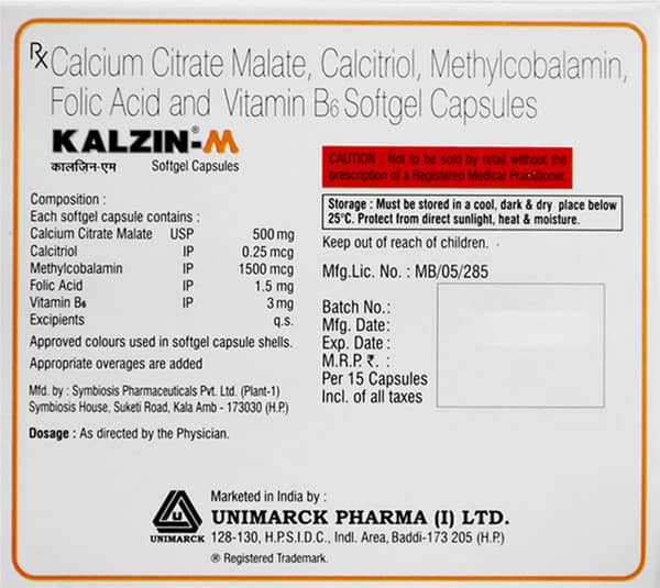 Kalzin M Strip Of 15 Capsules