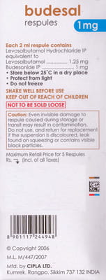 Budesal 1mg 2ml Packet Of 5 Respules