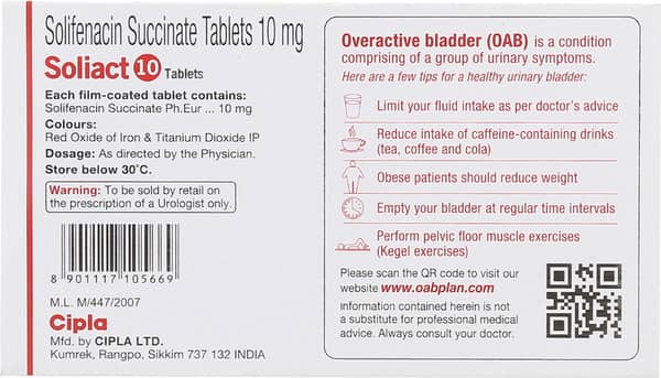 Soliact 10 Strip Of 15 Tablets
