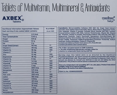Axbex Nf Strip Of 15 Tablets