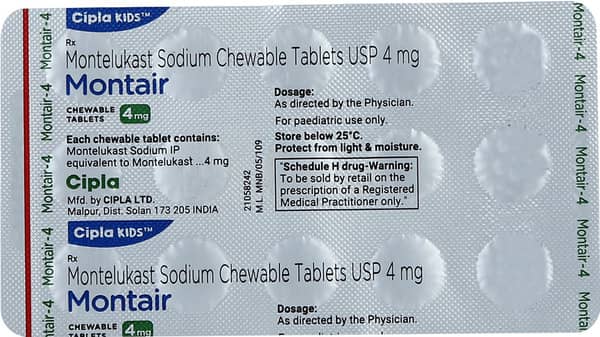 Montair 4mg Chewable Tablet | Starwberry Flavour