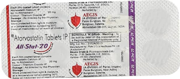 ऑल स्टेट 20 की स्ट्रिप 10 टैबलेट्स