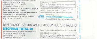 Neopride Total 40mg Strip Of 10 Tablets