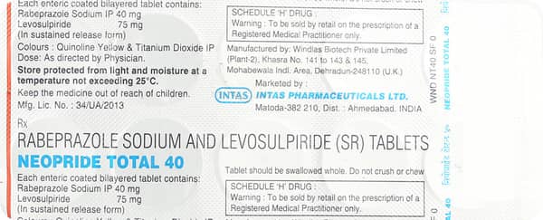 Neopride Total 40mg Strip Of 10 Tablets