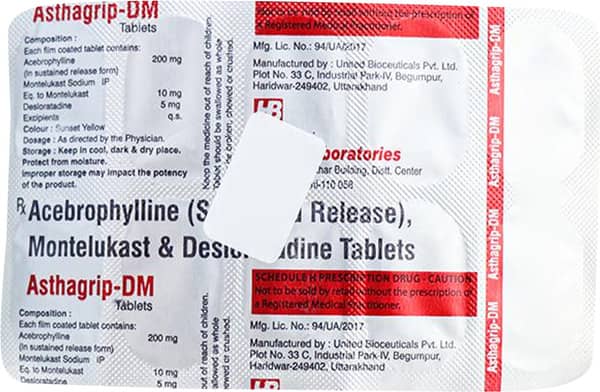 Asthagrip Dm Strip Of 10 Tablets