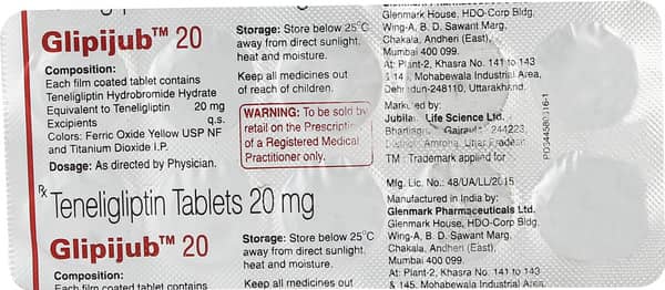 Glipijub 20Mg Strip Of 10 Tablets