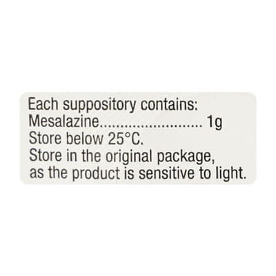 Pentasa 1g Strip Of 7 Suppositories