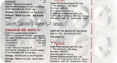 Coecoral K2 Strip Of 10 Tablets