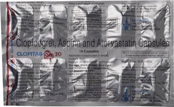 Clopitab Cv Gold 20mg Strip Of 10 Capsules