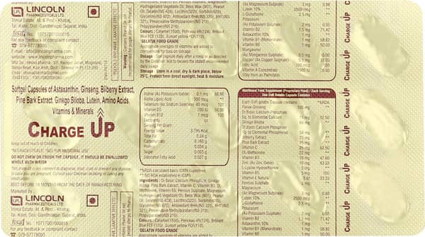 Charge Up Strip Of 15 Softgel Capsules