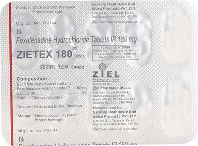 Zietex 180mg Strip Of 10 Tablets