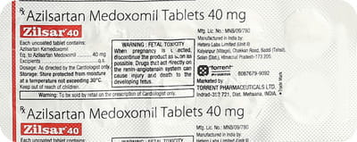 Zilsar 40mg Strip Of 10 Tablets