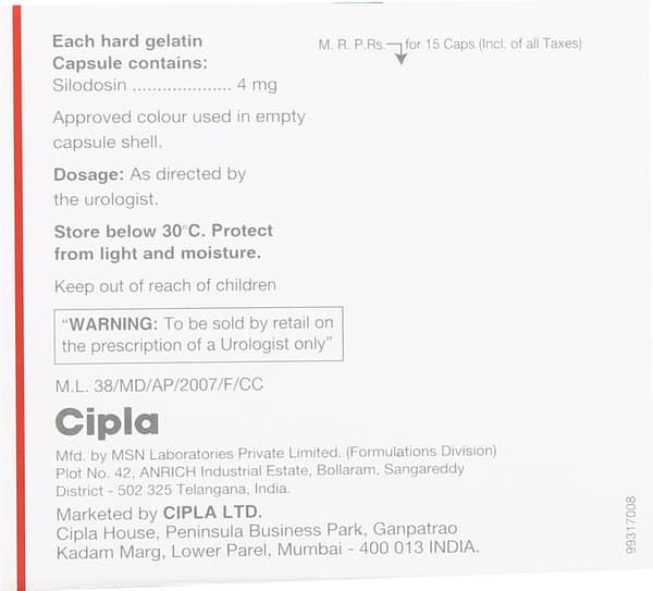 Silofast 4 Strip Of 15 Capsules