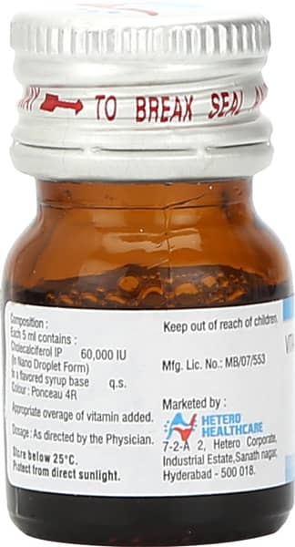 D3 Rich 60k Nano Bottle Of 5ml Oral Solution