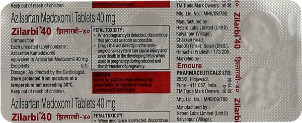 Zilarbi 40 Strip Of 10 Tablets