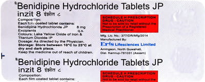 Inzit 8mg Strip Of 10 Tablets