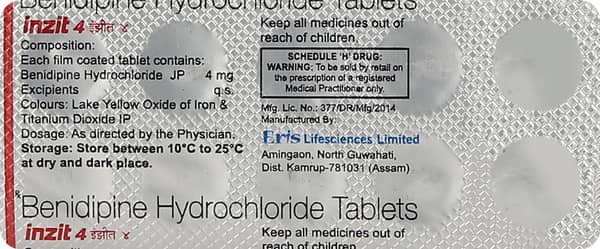 Inzit 4mg Strip Of 10 Tablets